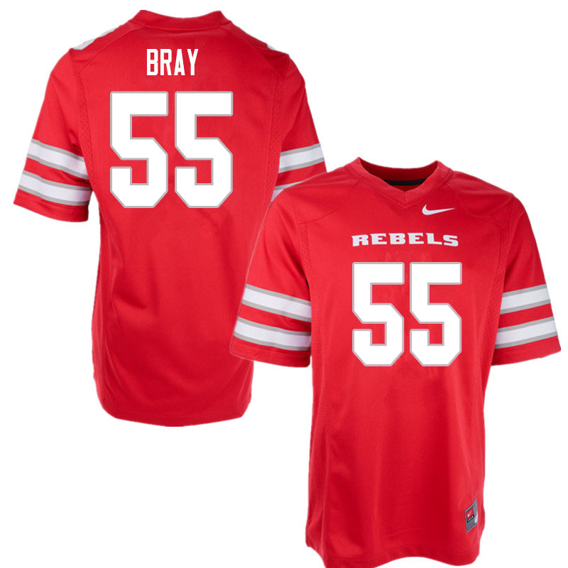 Men #55 Michael Bray UNLV Rebels College Football Jerseys Sale-Red
